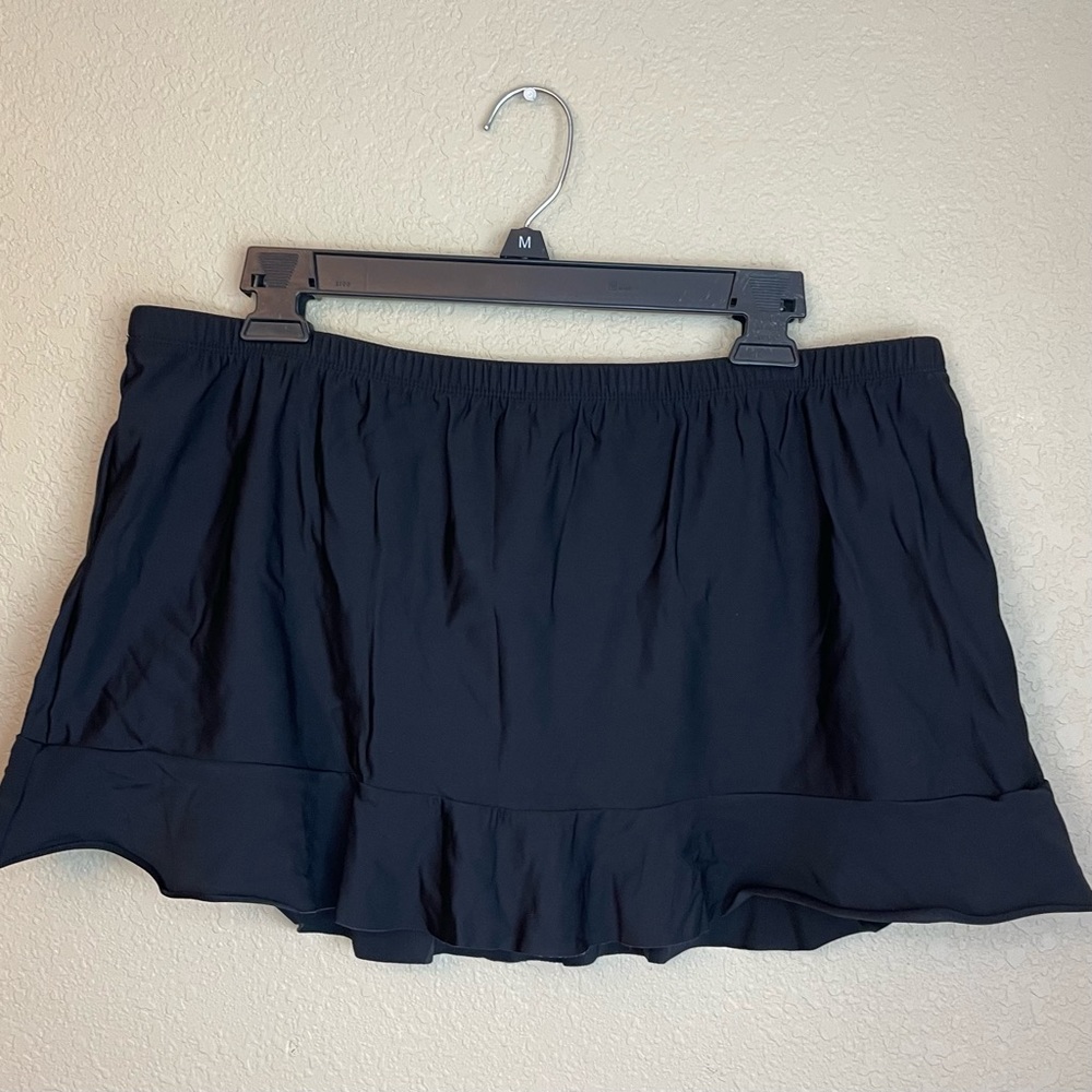 AquaGreen Black Swim Skirt, Size XL